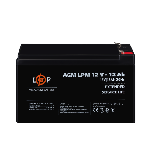 Акумулятор AGM LPM 12V - 12 Ah