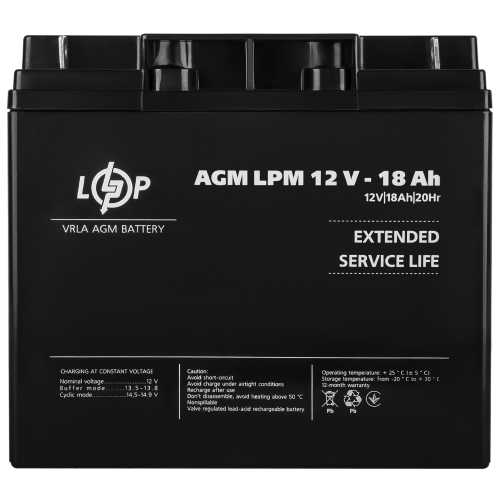 Акумулятор AGM LPM 12V - 18 Ah