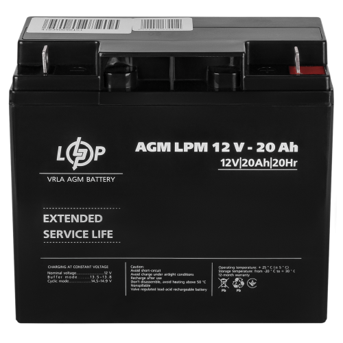 Акумулятор AGM LPM 12V - 20 Ah