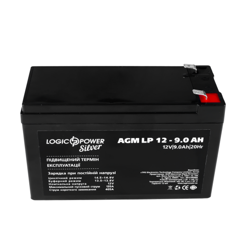 Акумулятор AGM LP 12V - 9 Ah Silver