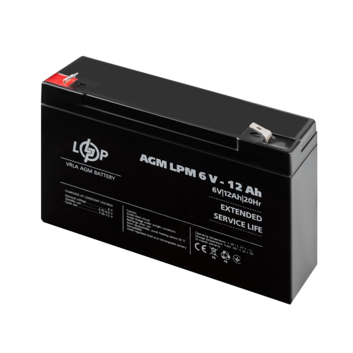 Акумулятор AGM LPM 6V - 12 Ah