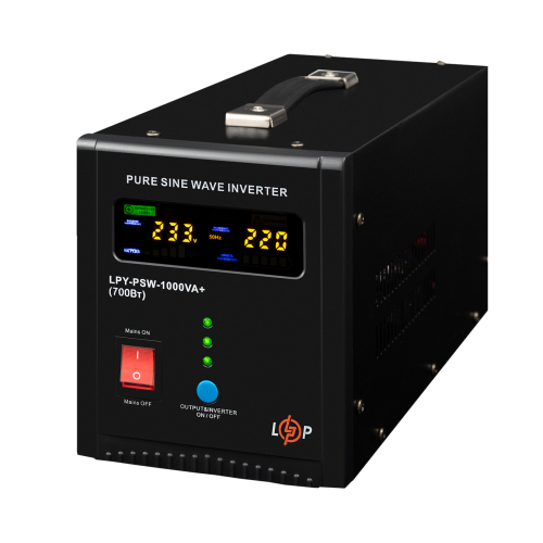 ДБЖ LogicPower LPY-PSW-1000VA+ (700Вт) 10A/15A з правильною синусоїдою 12V