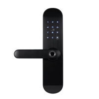 Замок біометричний автономний Trinix TRL-5103BTF Black Left з Bluetooth, зчитувачем відбитків пальців і карт Mifare