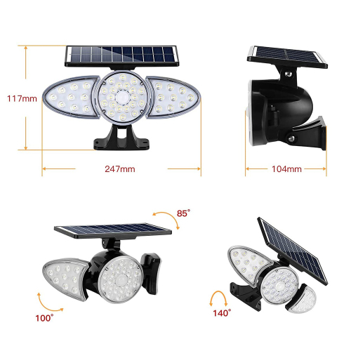 Фонарь с датчиком движения на солнечной батарее LWS-2.5W2.5Pir