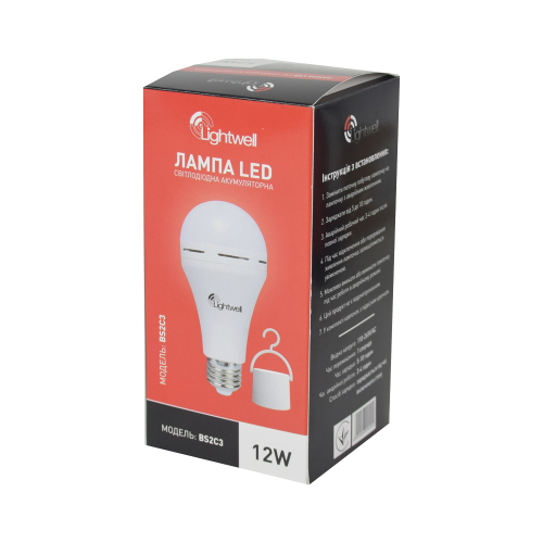 Комплект из двух ламп LED Lightwell BS2C3 12 Вт Е27 со встроенным аккумулятором