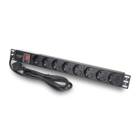 Мережевий фільтр AXON LINK ALPDU-8 8 розеток с кабелем 1.8 м, нім. станд., 16А, 19'' з вимикачем