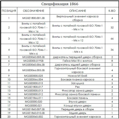 Шафа серверна CMS 18U 610 х 865 UA-MGSE1868MB для мережевого обладнання