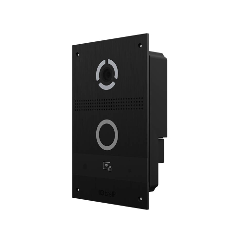 IP панель виклику Bas-IP AV-08FB black з розпізнаванням облич і зчитувачем UKEY