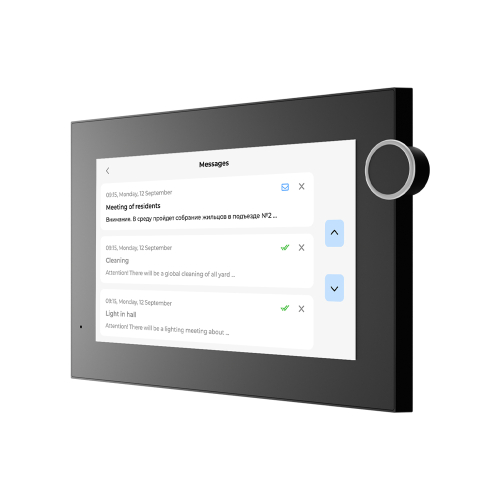 IP-відеодомофон Bas-IP AZ-07LL Linux 7" black з можливістю горизонтального та вертикального монтажу