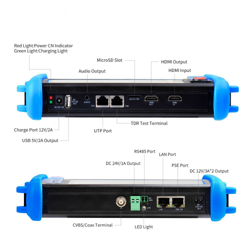 Тестер відеокамер Noyafa NF-IPC722ATCHS з Wi-Fi, 4K та PoE для камер IP, AHD, TVI, CVI, EX-SDI
