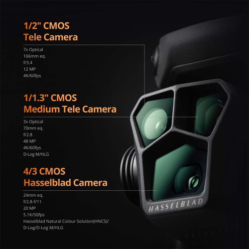 Квадрокоптер DJI Mavic 3 Pro Fly More Combo с DJI RC (CP.MA.00000660.01) с 3 камерами