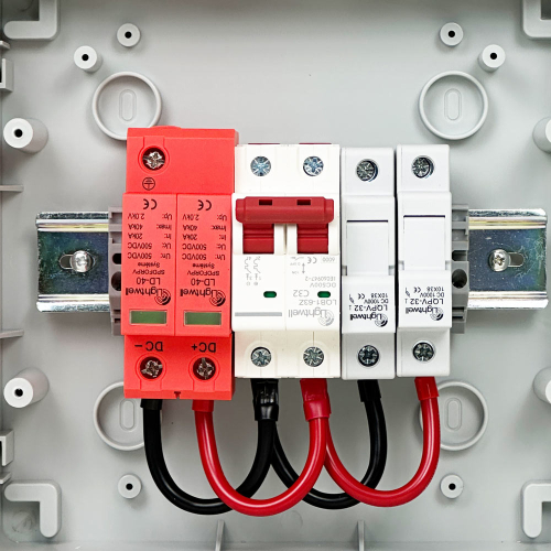 Сонячна PV розподільна коробка LQX1/1DC500VB1-1532-PG, DC 500В 1 вхід 1 вихід, з блискавкозахистом