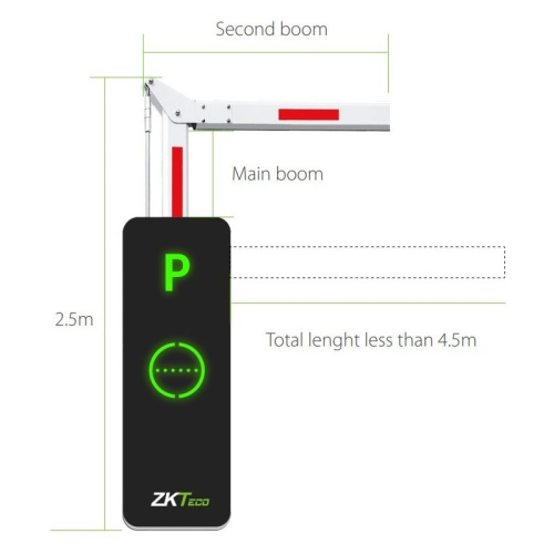 Стріла складана для шлагбаума ZKTeco BG1000-90 довжиною 4.5 м