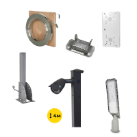 Комплект: Светильник светодиодный Lightwell ZY-DY11-65K-150W + Столб 103Р 4м + Кронштейн DS-1275ZJ + Бандажная лента SB 207 20х0,7 бухта 50м + Замок BCS-20 + Кронштейн ZelK КСУР (труба: 50) (длина трубы: 700)