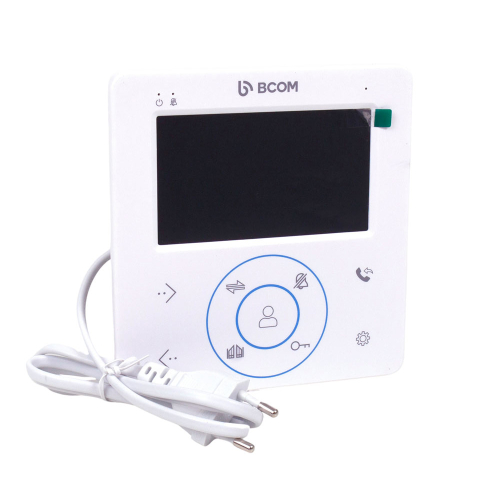 Комплект відеодомофона BCOM BD-480 White Kit: відеодомофон 4" та відеопанель