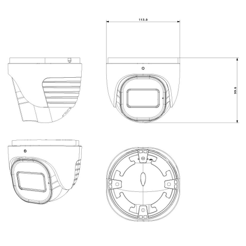 IP-відеокамера 4 Мп Provision-ISR DI-340IPEN-MVF-V5 (2.8-12 мм) з вбудованим мікрофоном і відеоаналітикою для системи відеонагляду