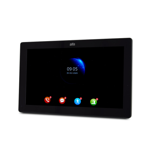Комплект відеодомофона ATIS AD-1070FHD/T Black з підтримкою Tuya Smart + AT-400FHD Silver