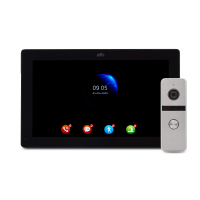 Комплект видеодомофона ATIS AD-1070FHD/T Black с поддержкой Tuya Smart + AT-400FHD Silver