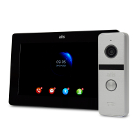Комплект Wi-Fi видеодомофона 7" ATIS AD-770FHD/T-Black с поддержкой Tuya Smart + AT-400FHD Silver