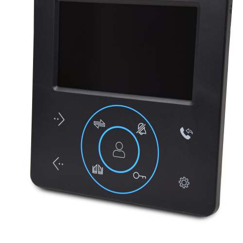 Комплект відеодомофона BCOM BD-480 Black Kit: відеодомофон 4" та відеопанель
