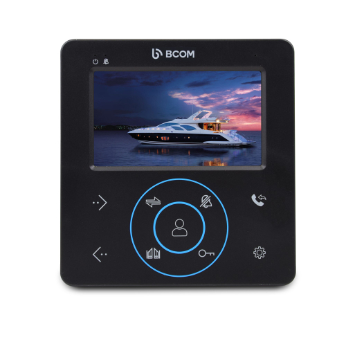 Комплект відеодомофона BCOM BD-480 Black Kit: відеодомофон 4" та відеопанель