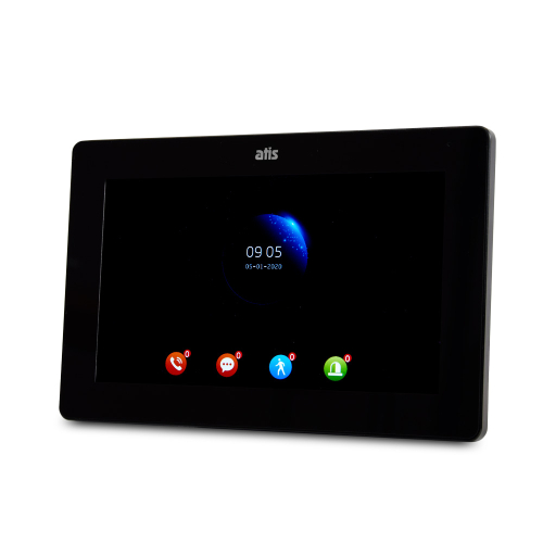 Комплект Wi-Fi видеодомофона 7" ATIS AD-770FHD/T-Black с поддержкой Tuya Smart + AT-400FHD Silver