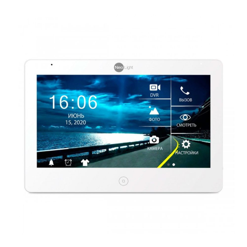 Комплект відеодомофона Neolight MEZZO HD / Solo FHD Silver: відеодомофон 10" з детектором руху і 2 Мп відеопанель