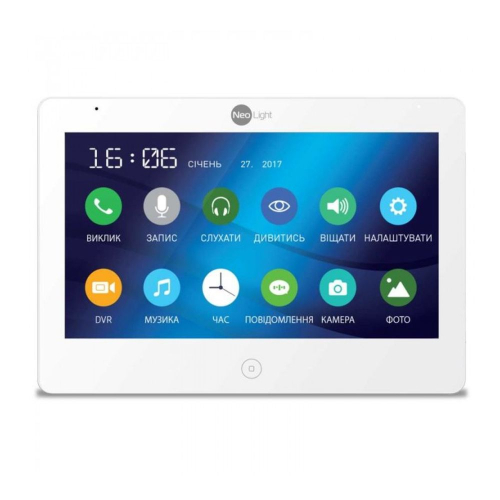 Комплект відеодомофона Neolight MEZZO HD / Solo FHD Silver: відеодомофон 10" з детектором руху і 2 Мп відеопанель