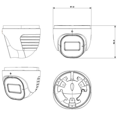 IP-відеокамера 8 Мп Provision-ISR DH-380IPSN-28-B (2.8 мм) для системи відеонагляду