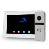 Комплект Wi-Fi видеодомофона 7" ATIS AD-770FHD/T-White с поддержкой Tuya Smart + AT-400HD Silver
