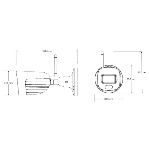 IP-відеокамера 4 Мп Provision-ISR BSH-340WIPSN-28 (2.8 мм) з вбудованим мікрофоном для системи відеонагляду