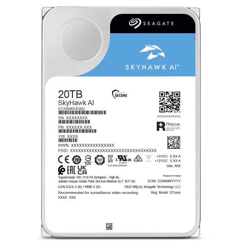 Жорсткий диск 20TB Seagate SkyHawk AI ST20000VE003 для відеоспостереження