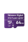 Картка пам'яті Western Digital MICRO SDXC 64GB UHS-I WDD064G1P0C WDC спеціалізована для відеоспостереження