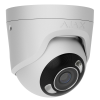Проводная охранная IP-камера Ajax TurretCam HL (8 Mp/4 mm) White