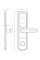 Електронний RFID замок для готелів та хостелів SEVEN LOCK SL-7731 silver