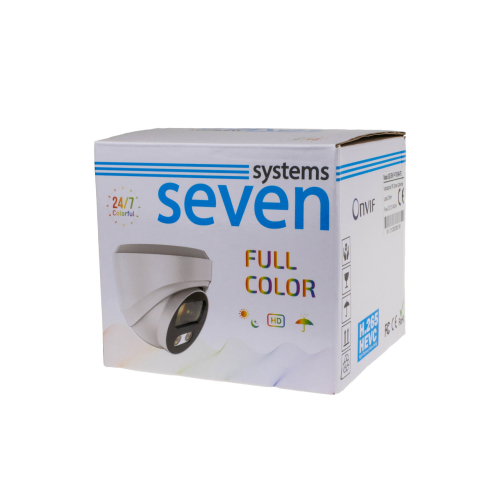 IP-видеокамера 2 Мп Full Color уличная/внутренняя SEVEN IP-7212PA-FC 2,8 мм