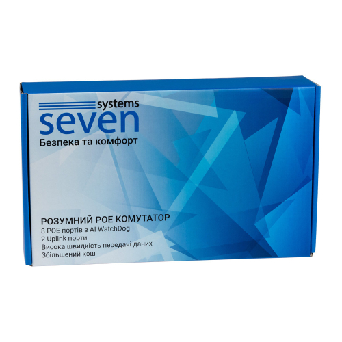 Гігабітний PoE комутатор 8 портів SEVEN P-7328FG-2SFP