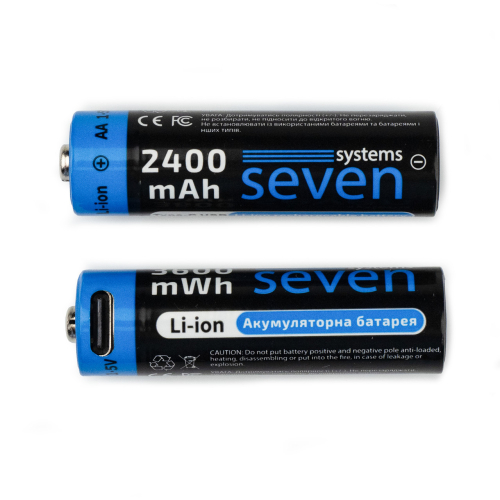 Акумуляторна батарейка SEVEN AA 1.5V Li-ion 2 шт