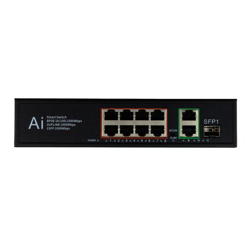 PoE комутатор (switch) 8 портів SEVEN P-7328FG-SFP
