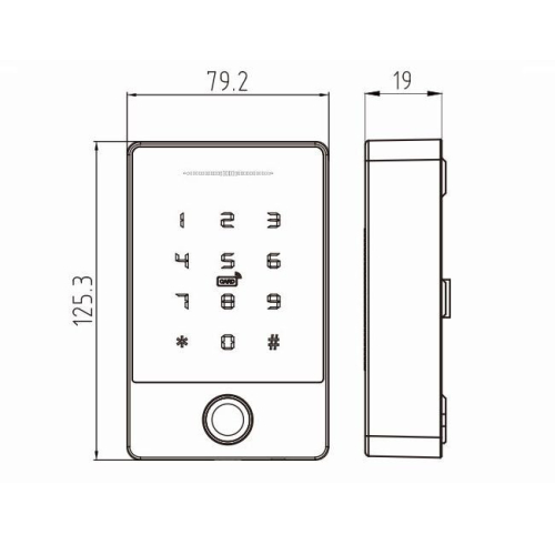 Биометрический контроллер доступа Bluetooth с клавиатурой TTLOCK K-2 FP