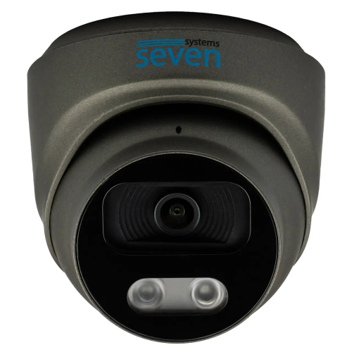 IP-відеокамера 5 Мп SEVEN IP-7215PA-DL black 2,8 мм з розумним подвійним підсвічуванням