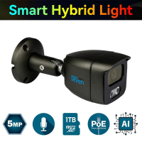 IP-відеокамера 5 Мп SEVEN IP-7225PA-DL black 2,8 мм з розумним подвійним підсвічуванням