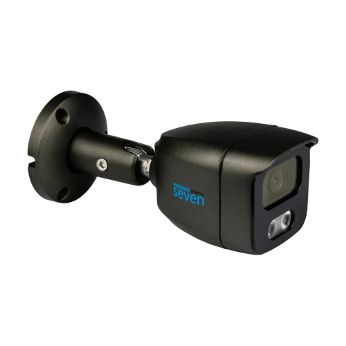 IP-відеокамера 5 Мп SEVEN IP-7225PA-DL black 2,8 мм з розумним подвійним підсвічуванням