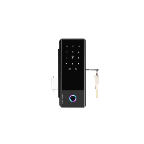 Умный биометрический замок на стеклянную дверь SEVEN LOCK SL-7776BF black