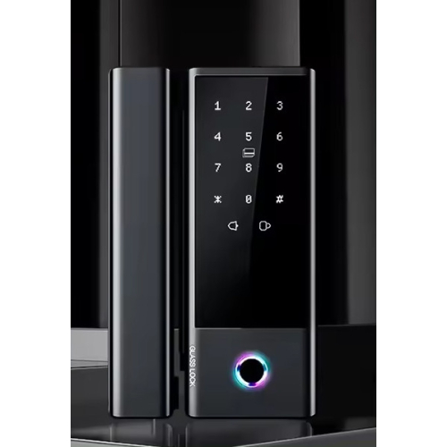 Умный биометрический замок на стеклянную дверь SEVEN LOCK SL-7776BF black