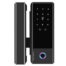 Умный биометрический замок на стеклянную дверь SEVEN LOCK SL-7776BF black