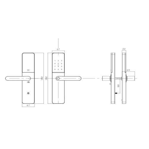 Розумний дверний біометричний замок SEVEN LOCK SL-7779BFW
