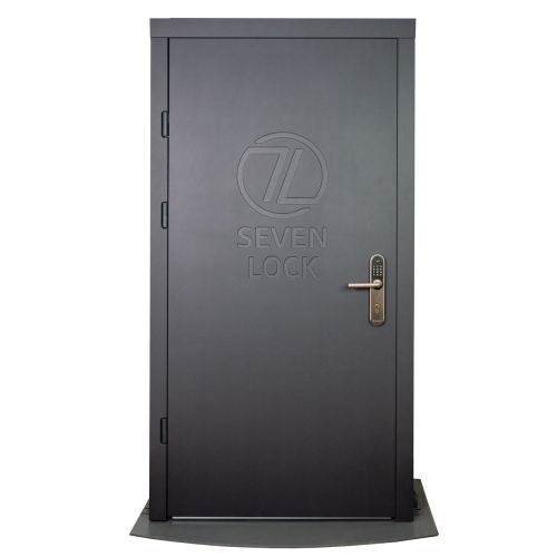 Розумний дверний біометричний замок SEVEN LOCK SL-7768BF (85мм) silver