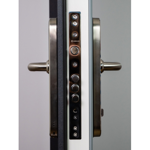 Розумний дверний біометричний замок SEVEN LOCK SL-7768BF (85мм) silver
