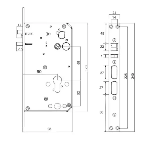Розумний дверний біометричний замок SEVEN LOCK SL-7775BF black